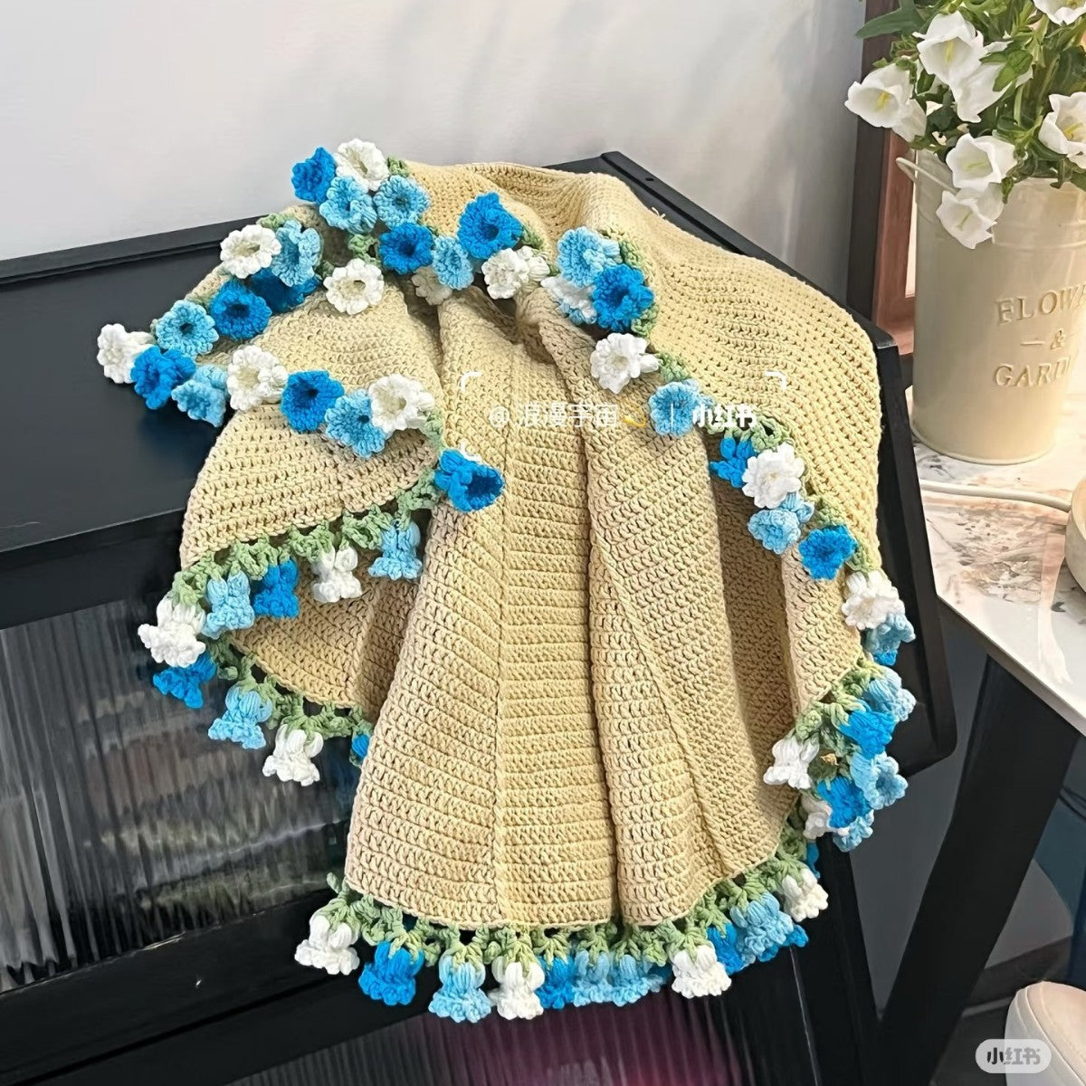 Handmade Crochet Flower Blanket DIY Kit
