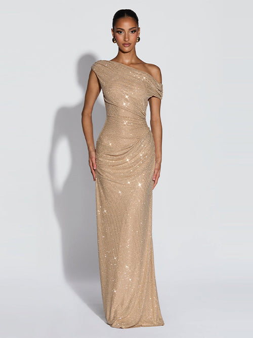 Elegant Sequin Bodycon Evening Gown