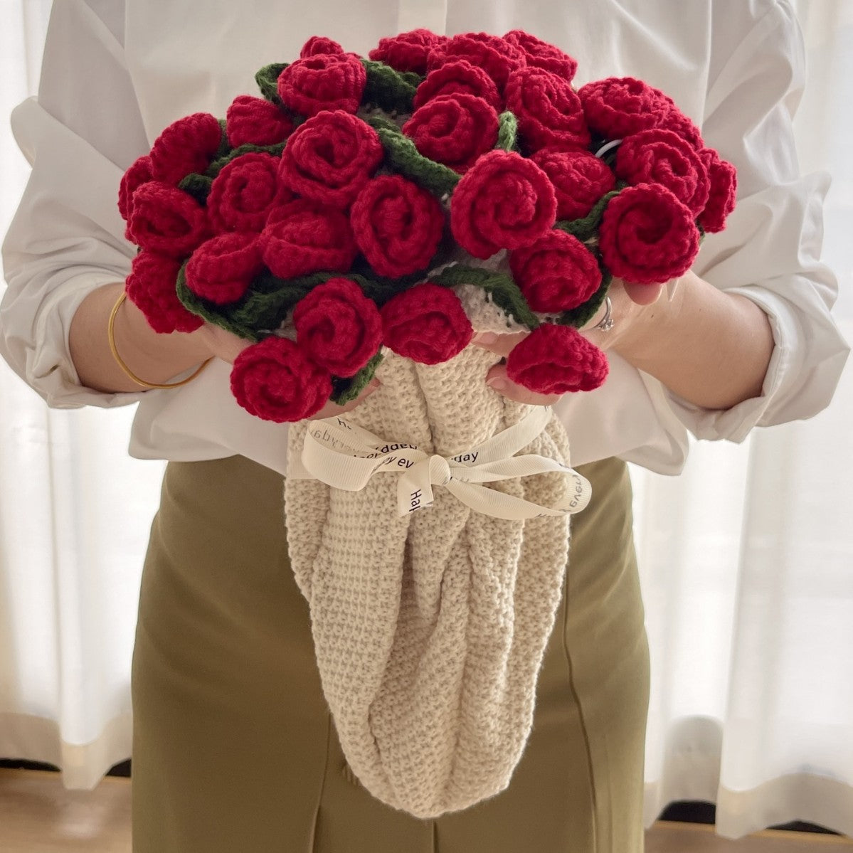 Handmade Crochet Flower Blanket DIY Kit
