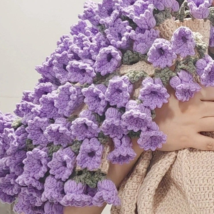 Handmade Crochet Flower Blanket DIY Kit