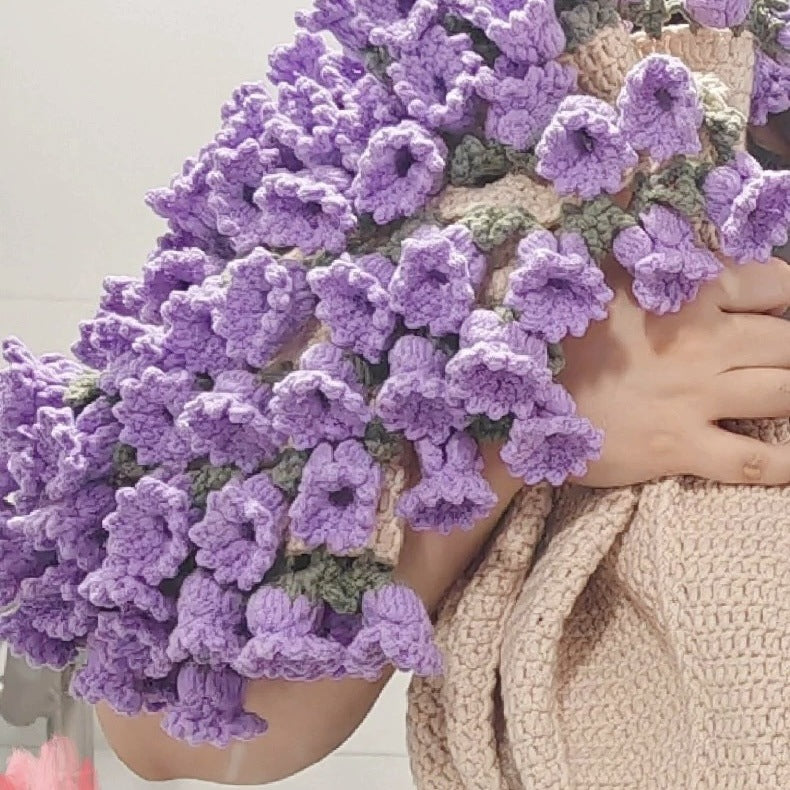 Handmade Crochet Flower Blanket DIY Kit