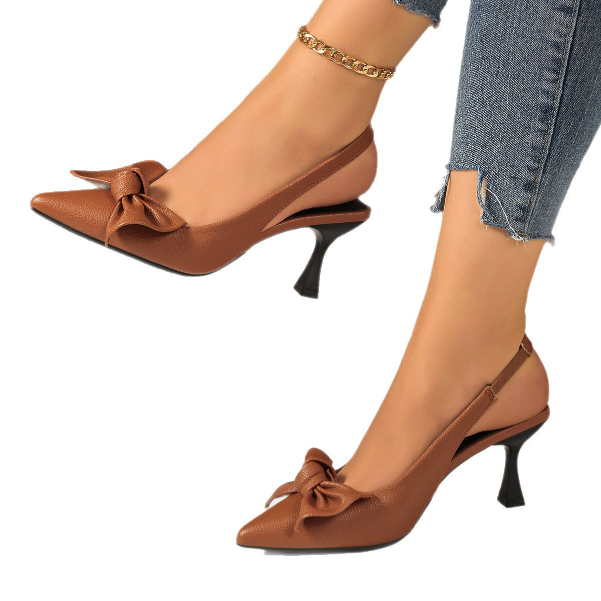 Womens Bowknot High Heel Sandals