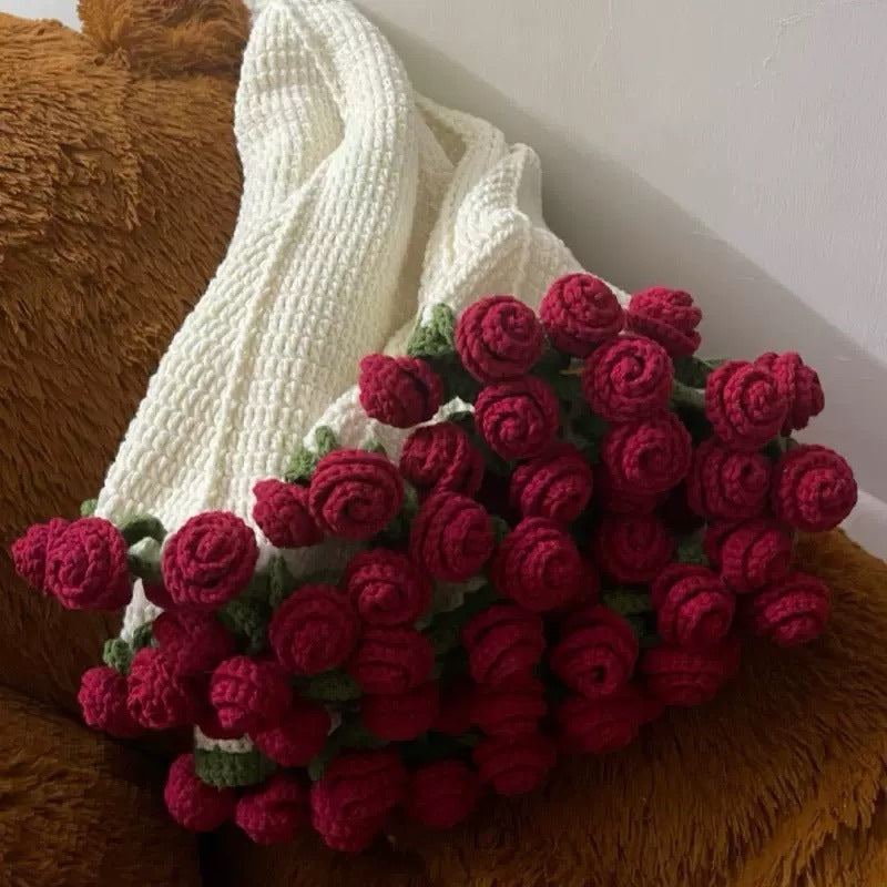 Handmade Crochet Flower Blanket DIY Kit