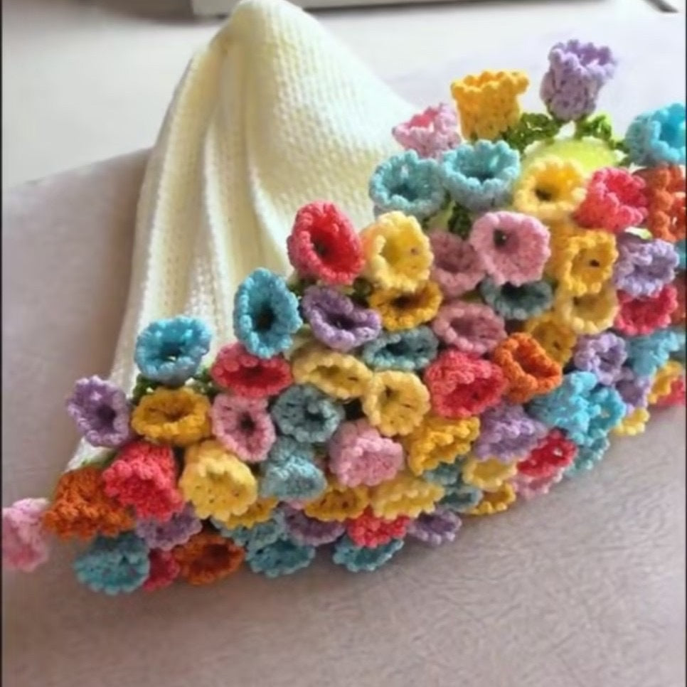 Handmade Crochet Flower Blanket DIY Kit