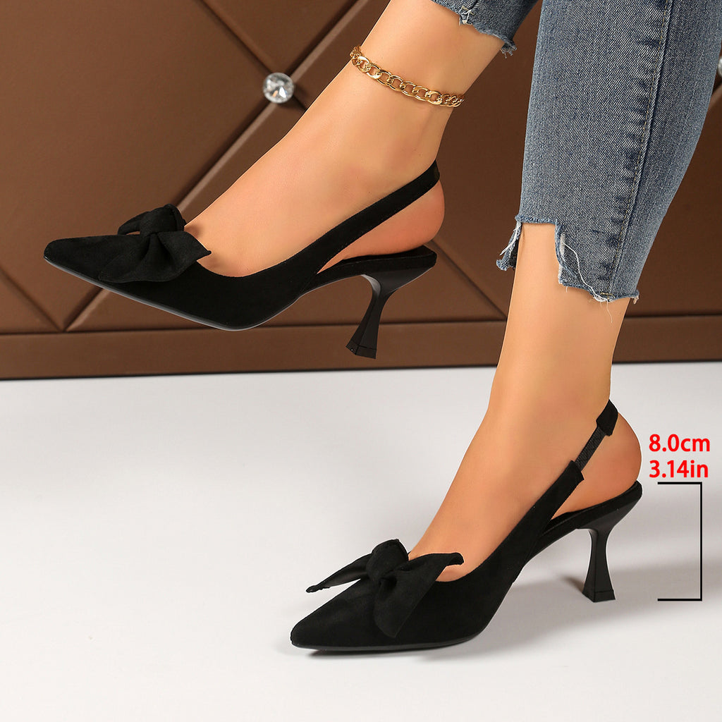 Womens Bowknot High Heel Sandals