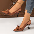 Womens Bowknot High Heel Sandals